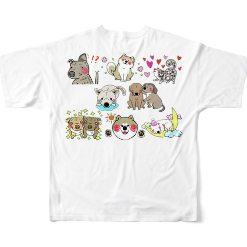 保護犬達の楽園メンバー集合2 All-Over Print T-Shirt