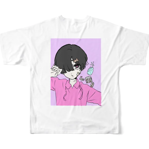 闇落ﾁｬﾝ フルグラフィックTシャツ