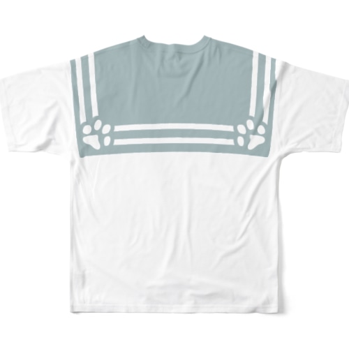 足跡セーラープリント All-Over Print T-Shirt