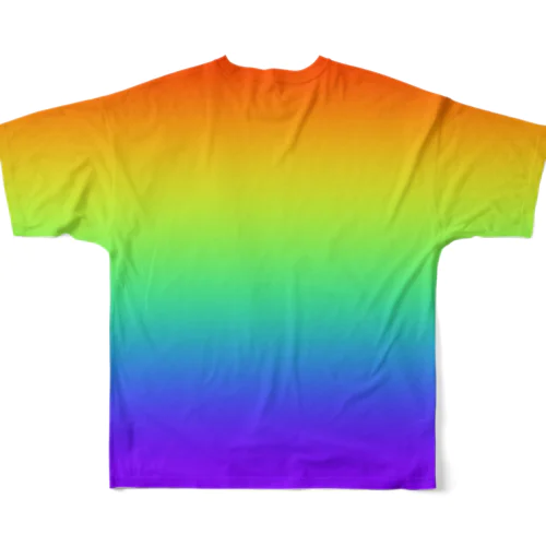 グラデーション　レインボー　LGBT フルグラフィックTシャツ