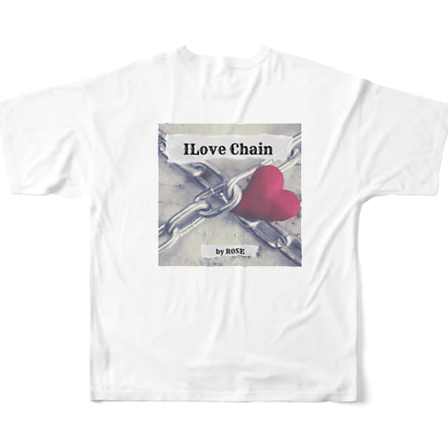 I Love Chain フルグラフィックTシャツ