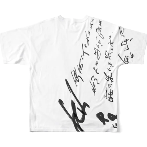 018:夏目漱石 フルグラフィックTシャツ