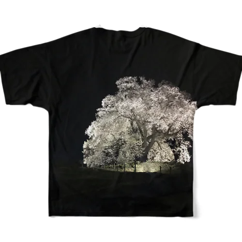 夜桜 フルグラフィックTシャツ