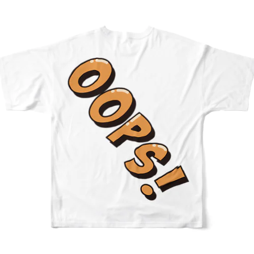 OOPS! / バックプリント フルグラフィックTシャツ