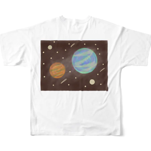 宇宙 フルグラフィックTシャツ