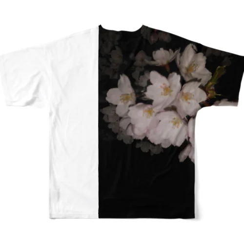 夜桜 フルグラフィックTシャツ