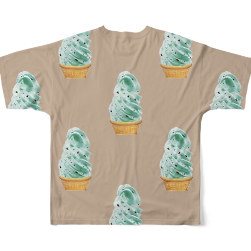 チョコミントソフト(茶) All-Over Print T-Shirt