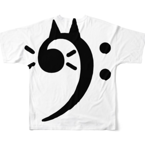 ヘ音記号ちゃん（猫） All-Over Print T-Shirt
