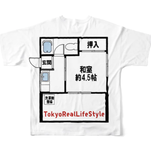 TokyoRealLifeStyleシリーズ フルグラフィックTシャツ