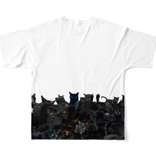 黒猫が押し寄せる All-Over Print T-Shirt