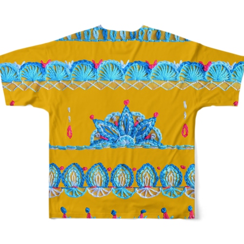 ナマステ刺繍 ✺ マスタード All-Over Print T-Shirt