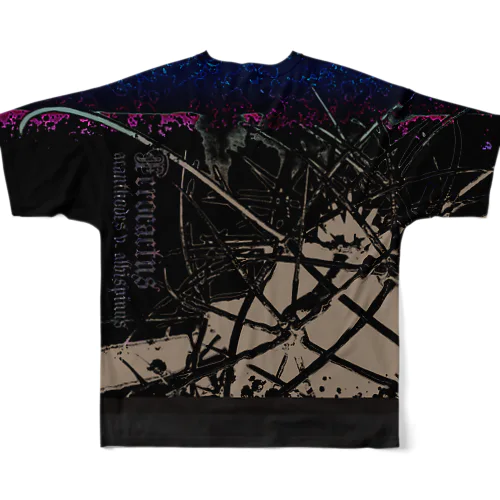 サボテン 白鳥丸（黒） All-Over Print T-Shirt