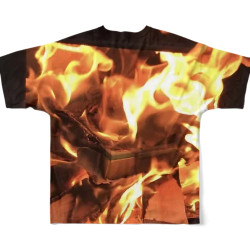 竈門の焚き火 フルグラフィックTシャツ