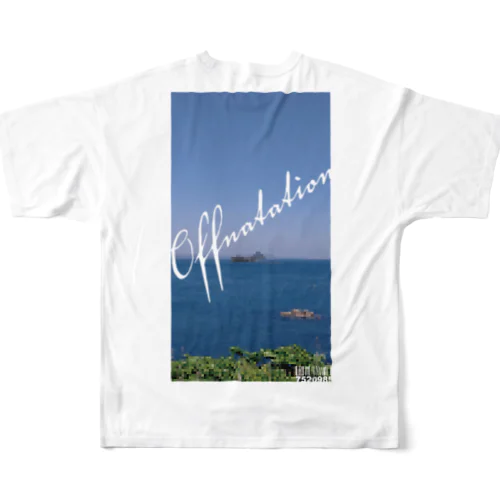 海岸ドット　バックプリント All-Over Print T-Shirt