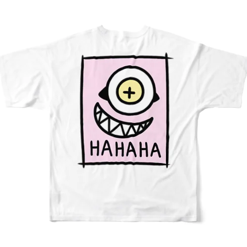 ヒトツメHAHA フルグラフィックTシャツ