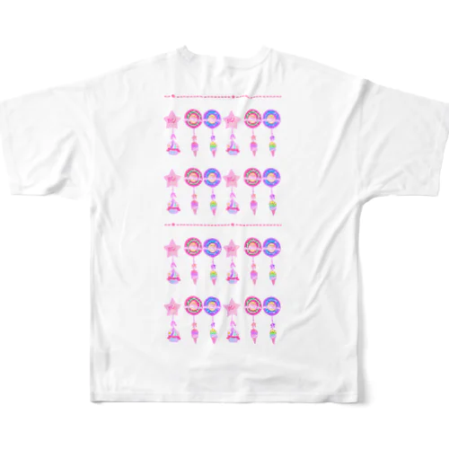 ゆめかわお菓子 フルグラフィックTシャツ