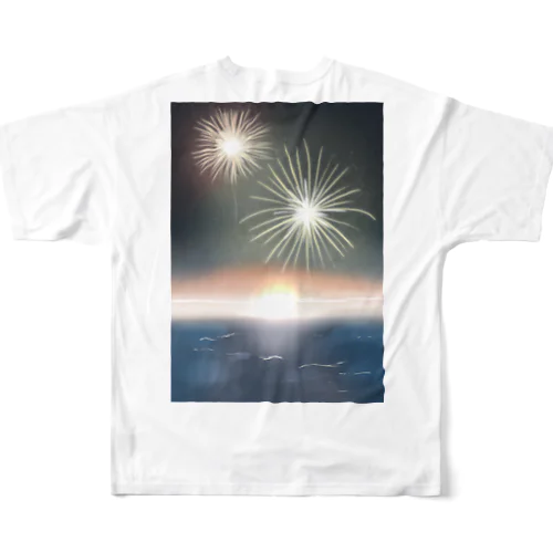 夜明けの花火 All-Over Print T-Shirt