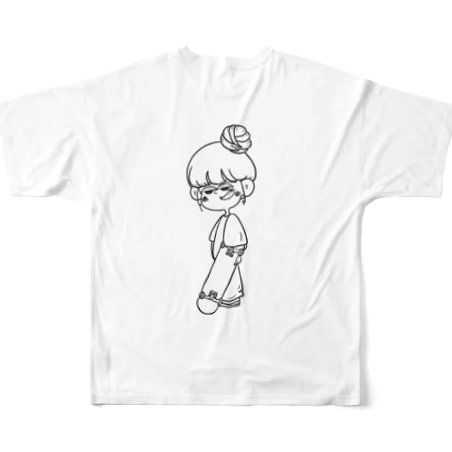 おんなのこ フルグラフィックTシャツ