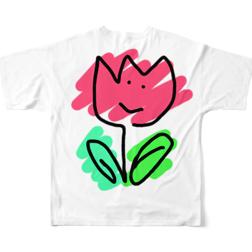 落書きチューリップ🌷 フルグラフィックTシャツ