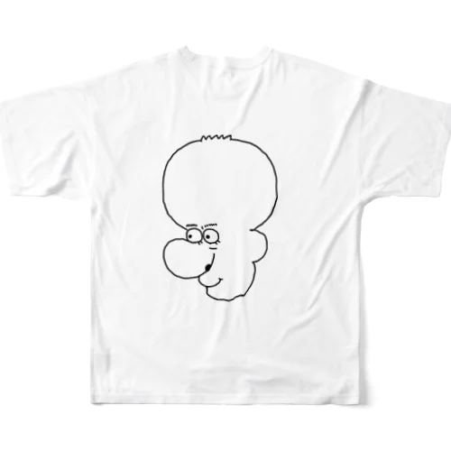 鼻 フルグラフィックTシャツ