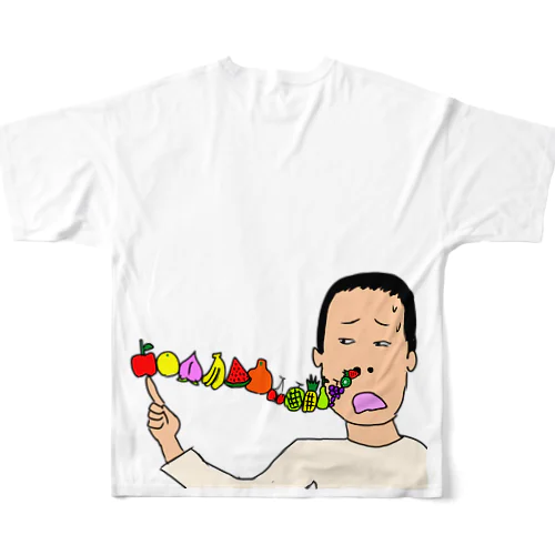 鼻フルーツ All-Over Print T-Shirt