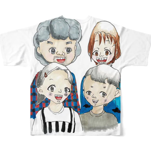 ツカさん家メインイラスト All-Over Print T-Shirt