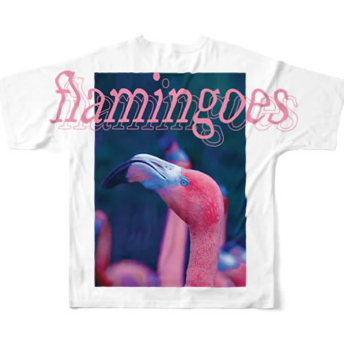 Flamingo・フラミンゴ  フルグラフィックTシャツ