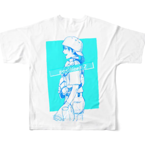 野球女子#2 フルグラフィックTシャツ