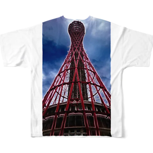 ポートタワー（鉄塔の美女） All-Over Print T-Shirt