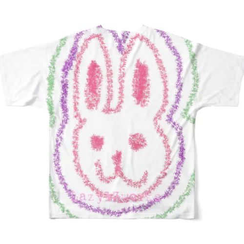 クレヨンうさぎ🐰 フルグラフィックTシャツ