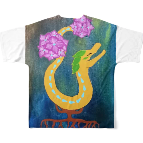 アジサイの竜 All-Over Print T-Shirt