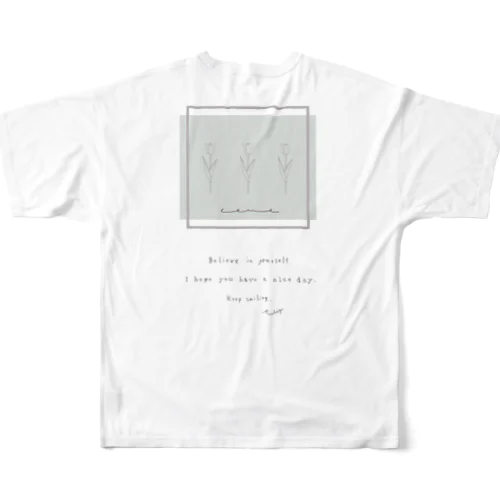 babygray* mintgreen フルグラフィックTシャツ