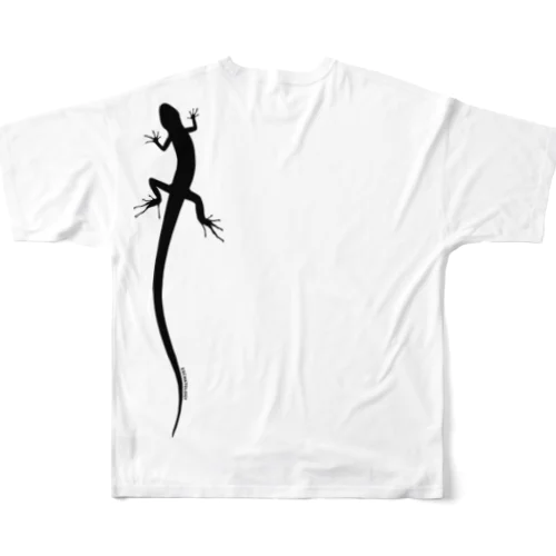 lizard（カナヘビ フルグラフィックTシャツ