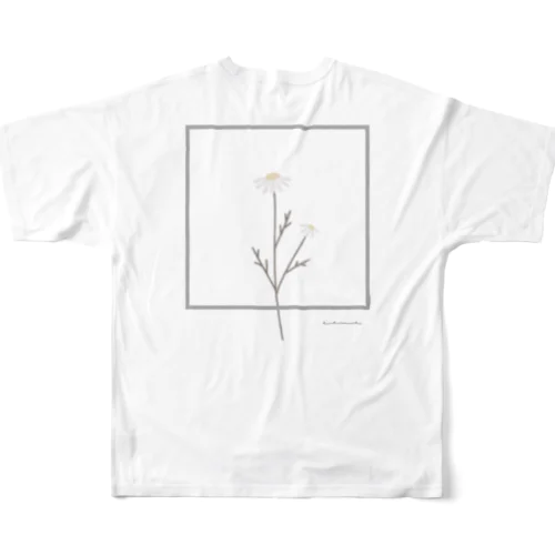 two flower** frame フルグラフィックTシャツ