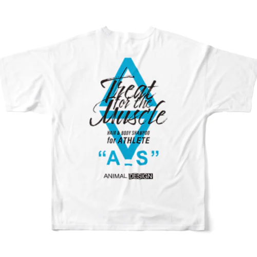 "A_S" フルグラフィックTシャツ