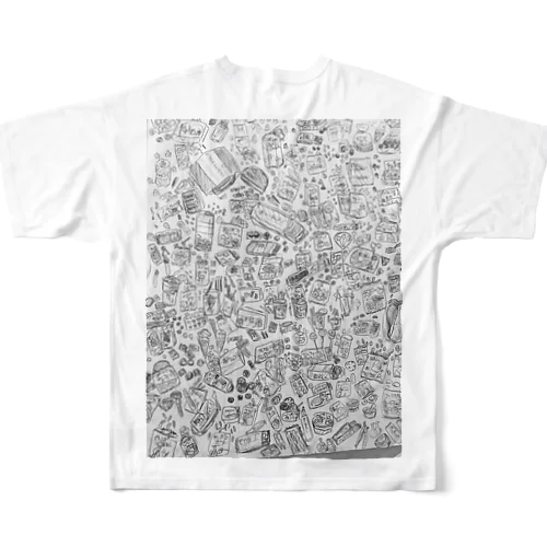 QRコード風駄菓子 フルグラフィックTシャツ