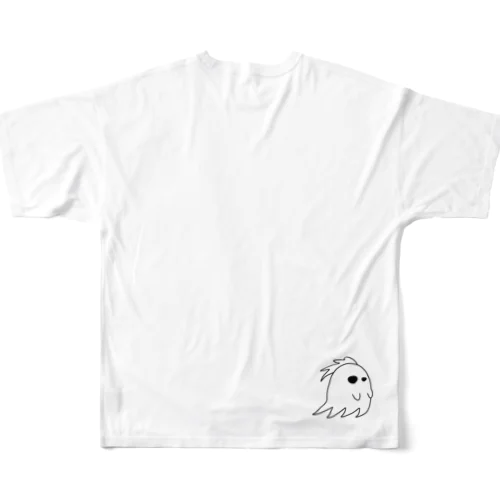 ダル顔おばけ 白黒 All-Over Print T-Shirt