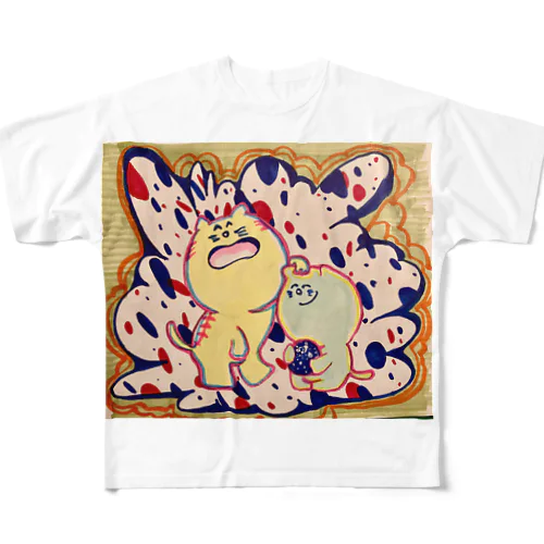 ねこの兄弟 All-Over Print T-Shirt