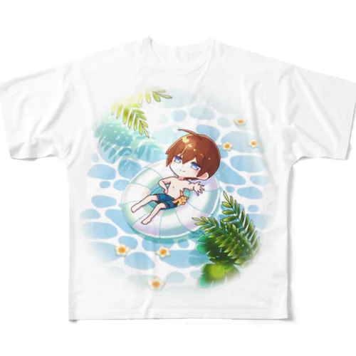 トロピカルしぐれくん All-Over Print T-Shirt