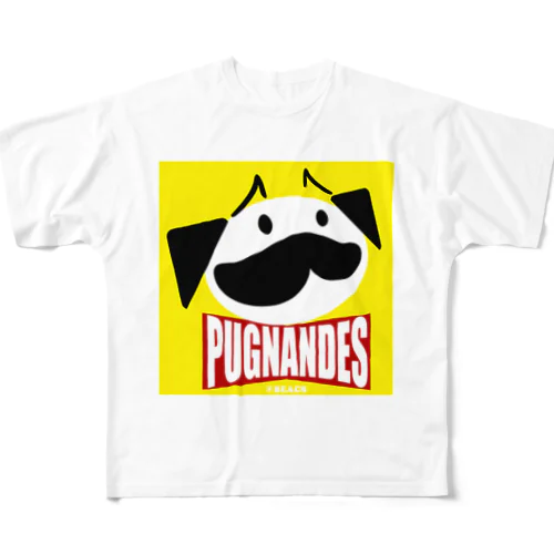 PUGNANDES2022‗Yellow フルグラフィックTシャツ