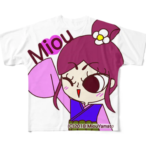 万葉衣装の美桜ちゃん フルグラフィックTシャツ