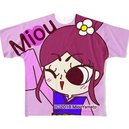 万葉衣装の美桜ちゃん フルグラフィックTシャツ