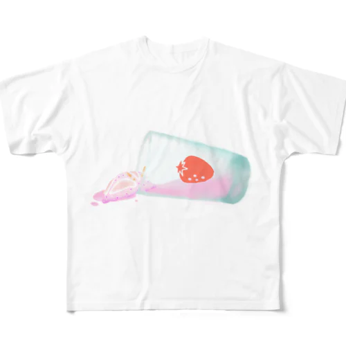 イチゴミルクウミウシ２ フルグラフィックTシャツ