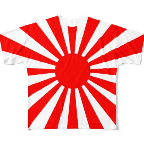 裏表旭日旗Tシャツ All-Over Print T-Shirt