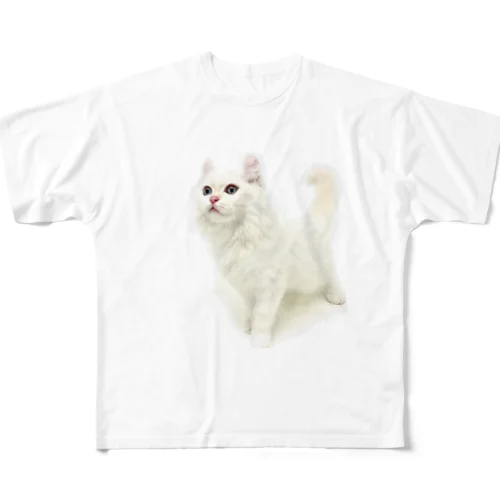 白猫 フルグラフィックTシャツ