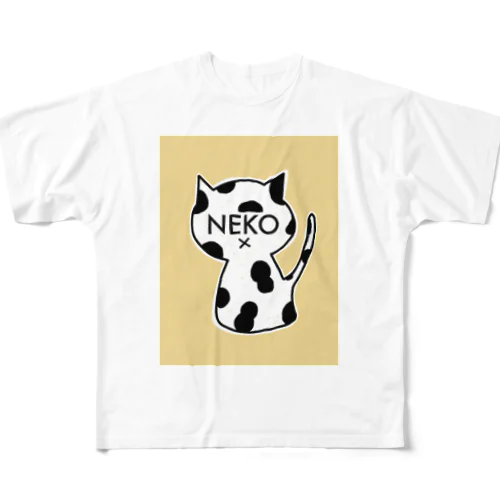 NEKO yellow  フルグラフィックTシャツ