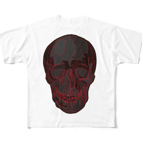 BlackSkull All-Over Print T-Shirt