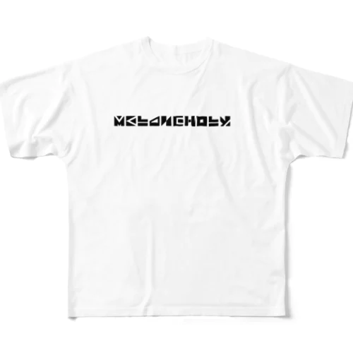 melancholyロゴ愛願ちゃんver フルグラフィックTシャツ