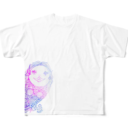アマビエさま All-Over Print T-Shirt