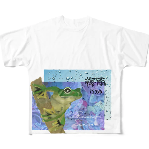 梅雨　Tsuyu　Rainy Season フルグラフィックTシャツ